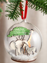 Next No Ordinary Gift First Christmas Safari Animals Personalised Bauble- Buy online at McGrocer