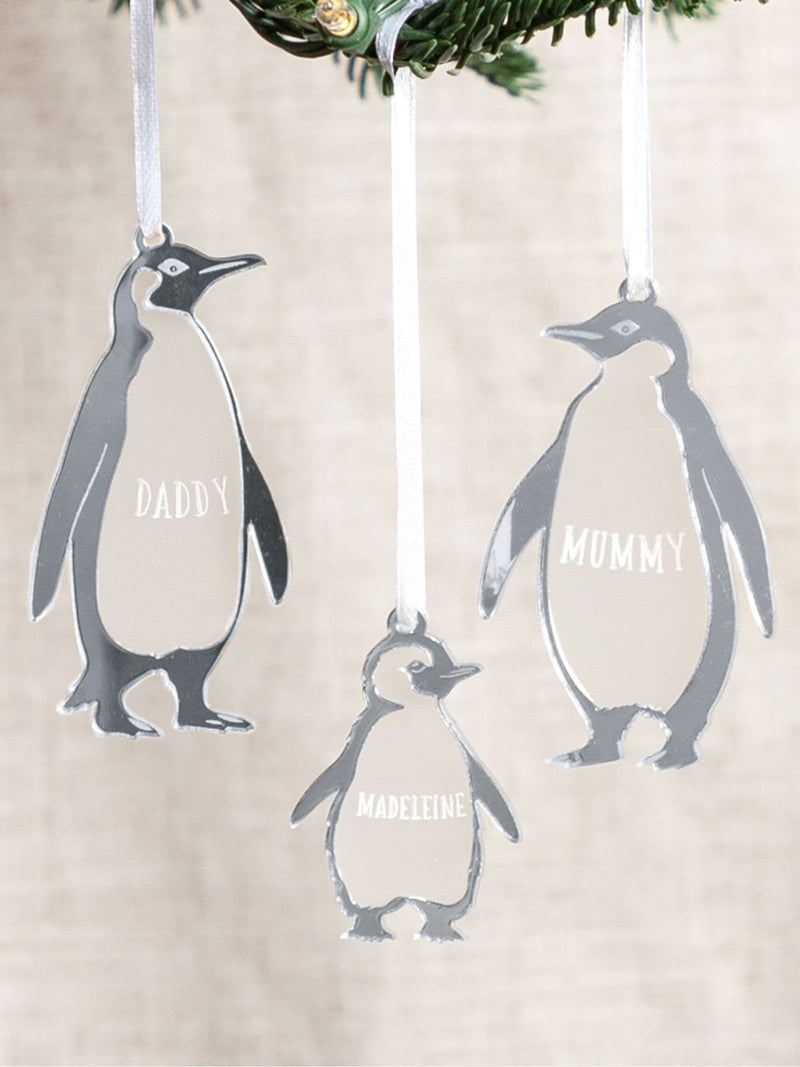 No Ordinary Gift Penguin Family Christmas decorations set, imported from the UK
