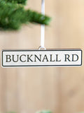 No Ordinary Gift personalised street sign Christmas hanging decoration, UK version