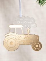Next No Ordinary Gift Personalised Tractor First Christmas Hanging Decoration- Buy online at McGrocer