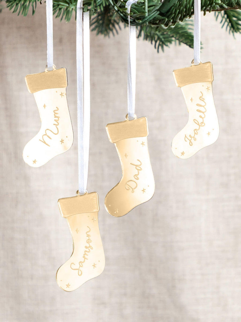 Personalised family stockings set from No Ordinary Gift (British brand)