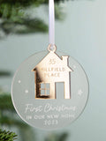 No Ordinary Gift personalised Christmas decoration mirror house, imported from the UK