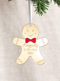 No Ordinary Gift personalised gingerbread man Christmas decoration 7x8 cm - British product