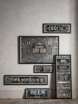 Next Gallery Home Retro Beer Bar Mirrored Sign 59cm x 26cm- Buy online at McGrocer