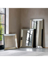Next Gallery Home Silver Clear Bevelled Glass Risca Leaner Mirror 180cm x 90cm- Buy online at McGrocer