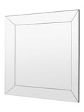 Gallery Home Silver Clear Bevelled Glass Risca Square Wall Mirror 90cm x 90cm, UK version