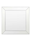 Gallery Home Silver Clear Bevelled Glass Risca Square Wall Mirror 90cm x 90cm, UK version