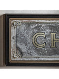 Gallery Home brown retro champagne mirrored sign 97cm height, UK version