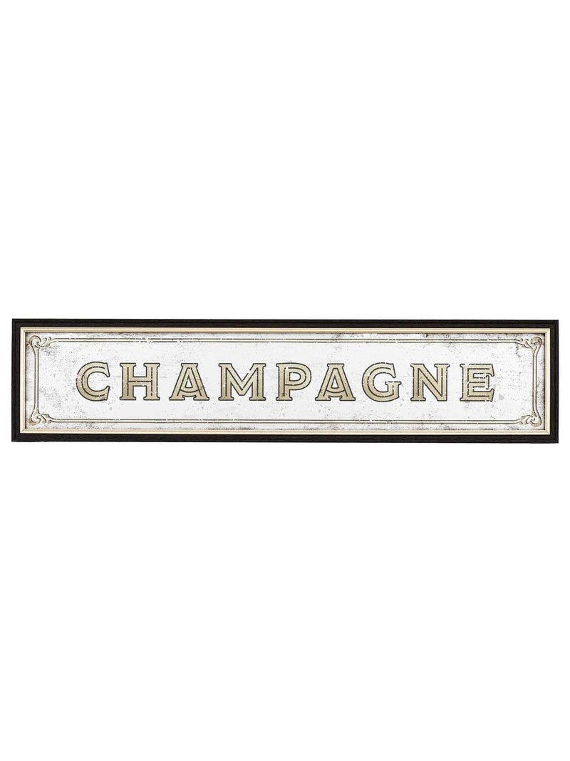 Gallery Home brown retro champagne mirrored sign 97cm height, UK version