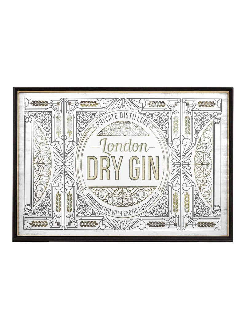 Gallery Home Brown Retro Gin Mirrored Sign 70cm, UK version