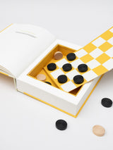 Next Suck UK Yellow Checkers In A Book Board Game- Buy online at McGrocer