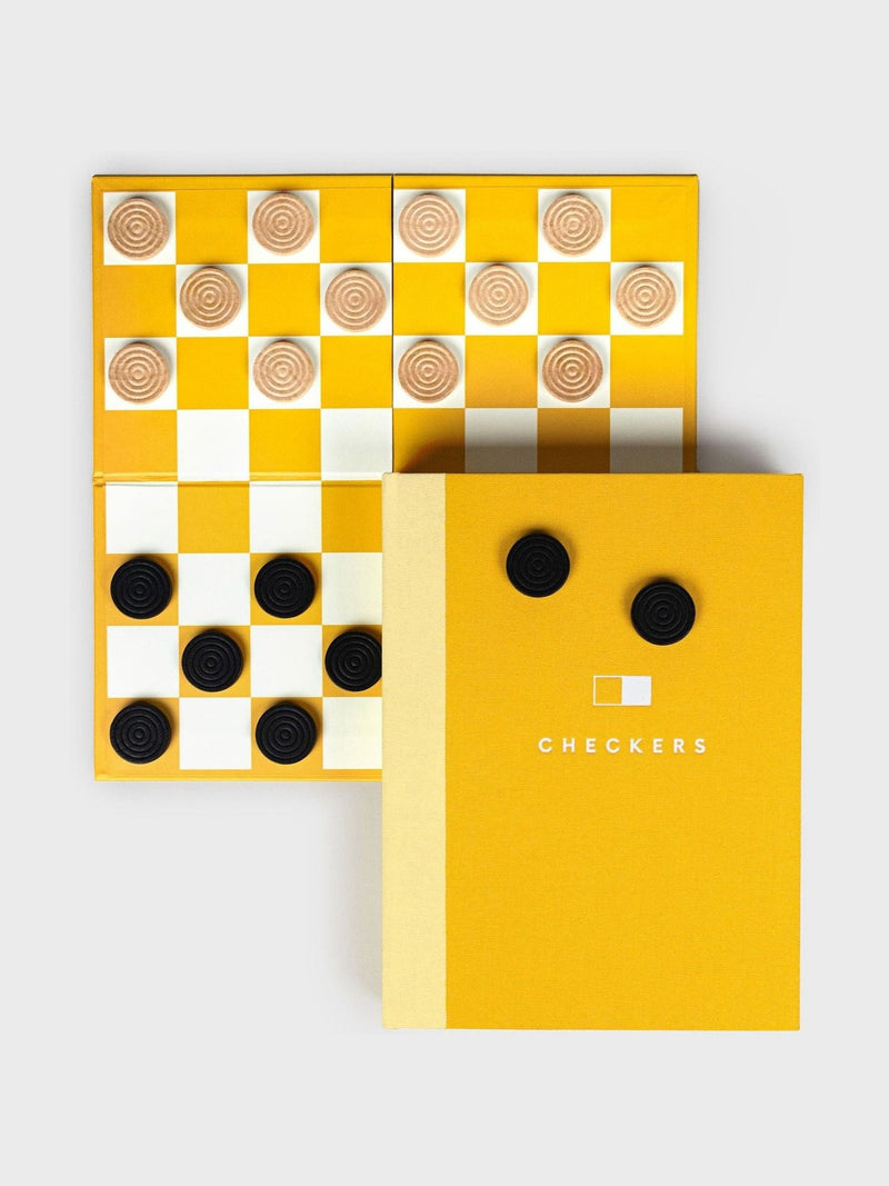 Suck UK checkers board game disguised as a book, imported from the UK