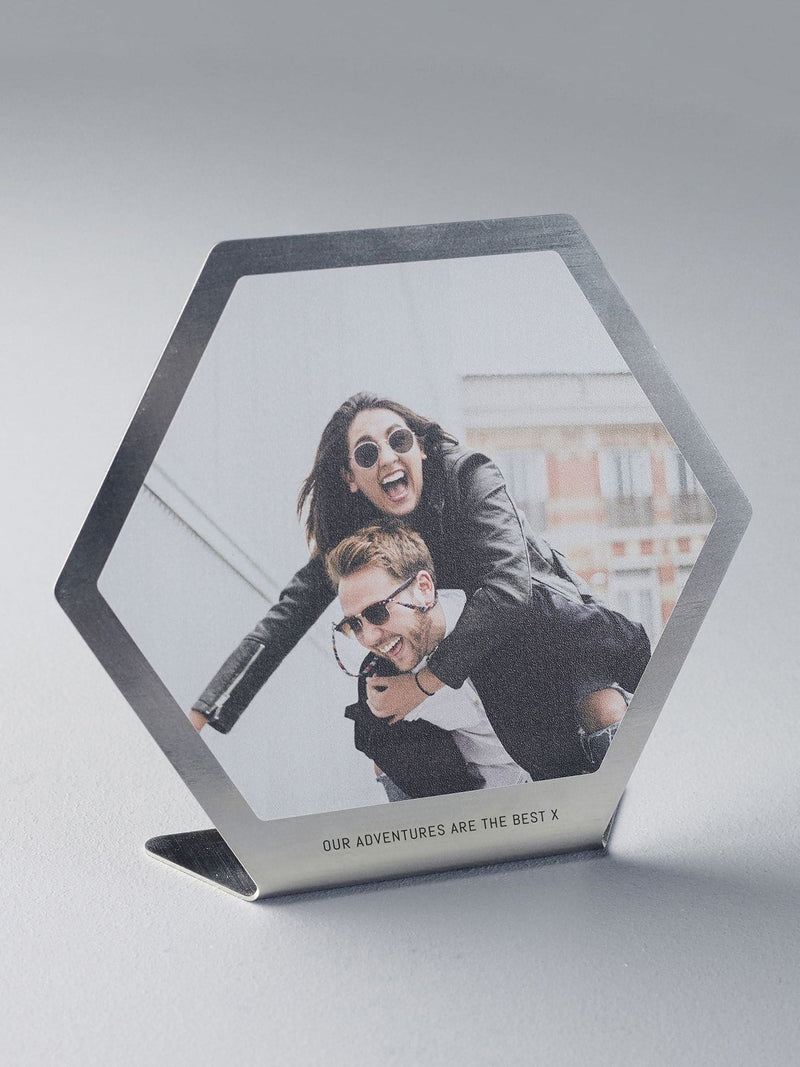 Oakdene hexagonal photo print personalised 13x12cm, imported from the UK