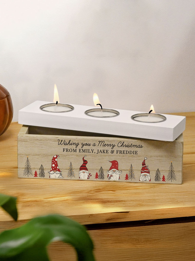 Personalised Gonk Christmas Tea Light Holder by PMC