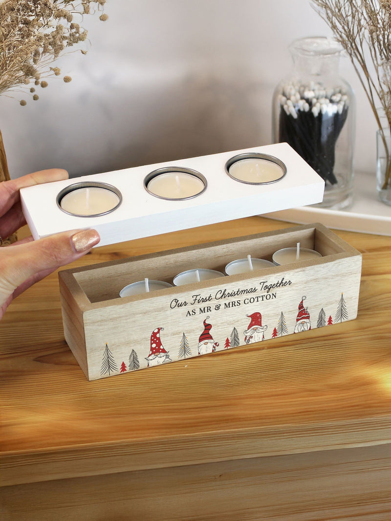 Personalised Gonk Christmas Tea Light Holder by PMC