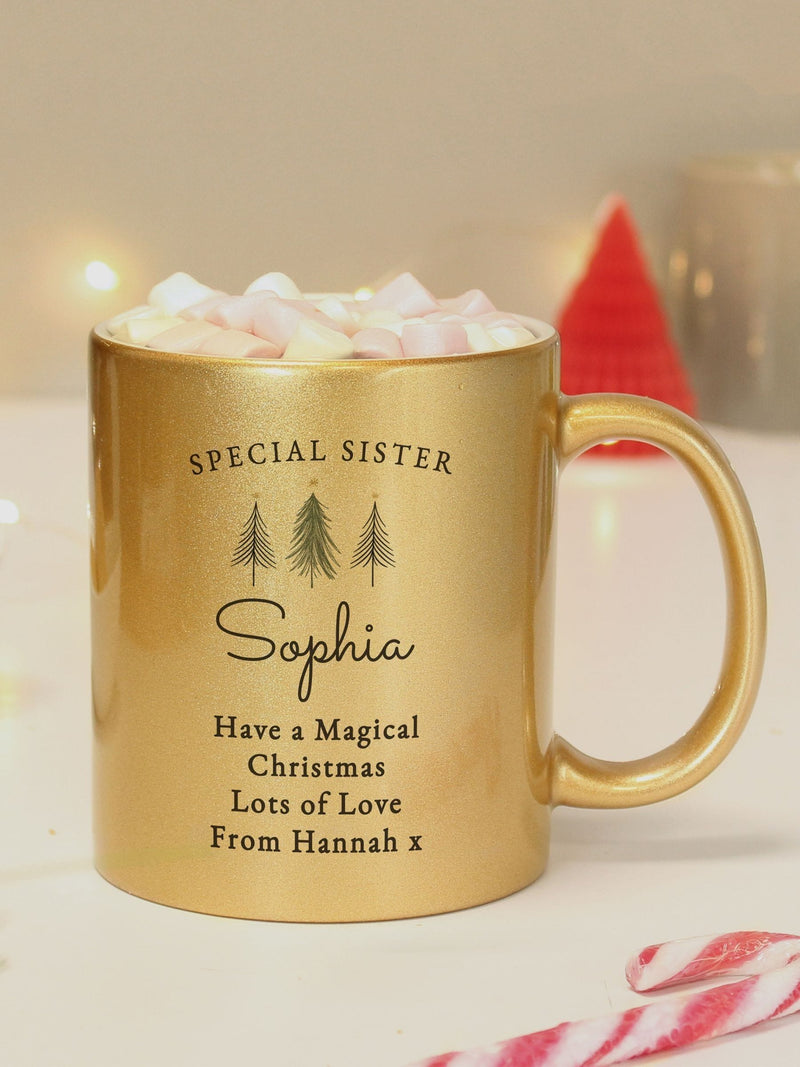 Personalised Christmas Gold Mug by PMC