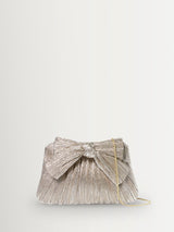 Next Loeffler Randall Silver Plated Rayne Frame Clutch With Bow- Buy online at McGrocer