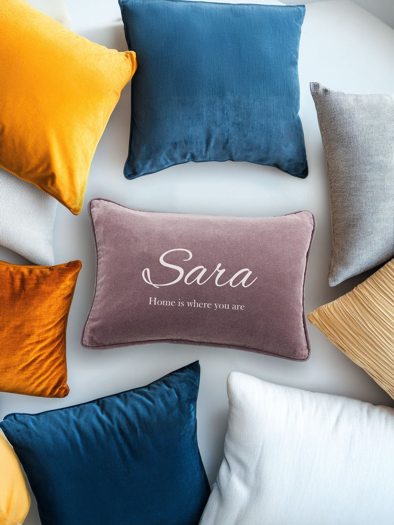 Jonny's Sister personalised velvet cushion 30x45cm, UK version
