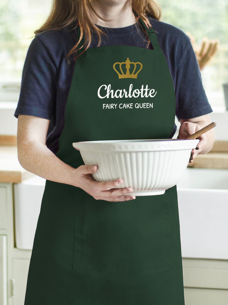 Jonnys Sister personalised adult crown apron one size, imported from the UK