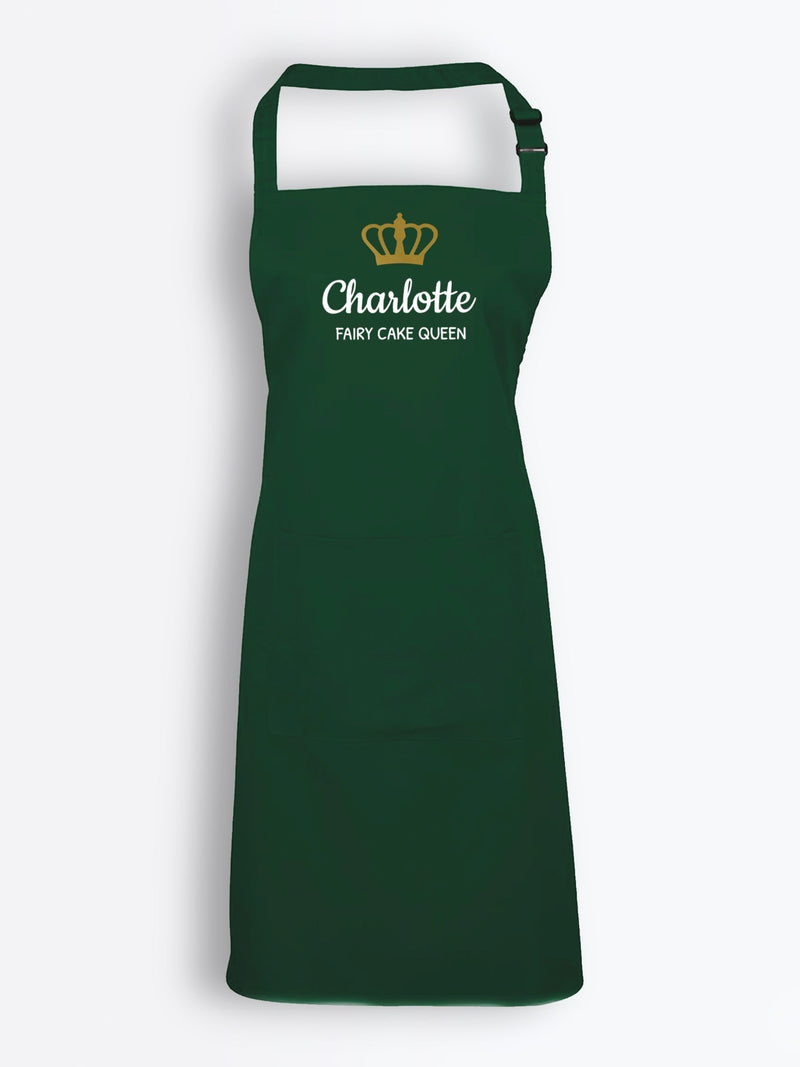 Jonnys Sister personalised adult crown apron one size, imported from the UK