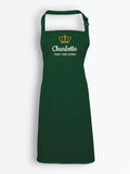 Jonnys Sister personalised adult crown apron one size, imported from the UK