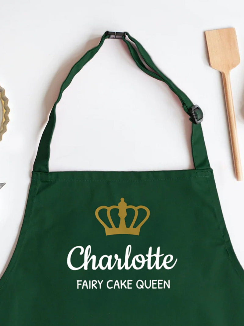 Jonnys Sister personalised adult crown apron one size, imported from the UK