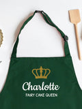 Jonnys Sister personalised adult crown apron one size, imported from the UK