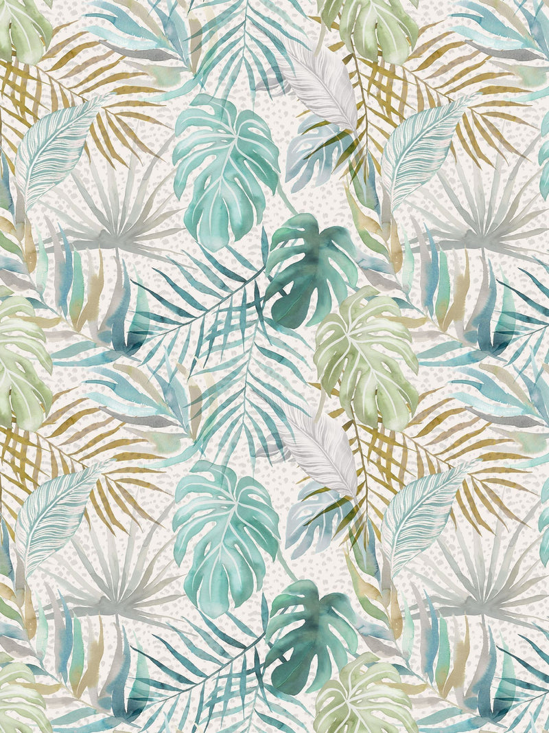 Ohpopsi Turquoise Tropica wallpaper 10m - British product