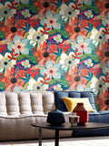 Ohpopsi wallpaper Indigo Floral Riot 10m - British product