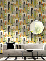 Next Ohpopsi Sage and Amber Blocs Wallpaper 10m- Buy online at McGrocer