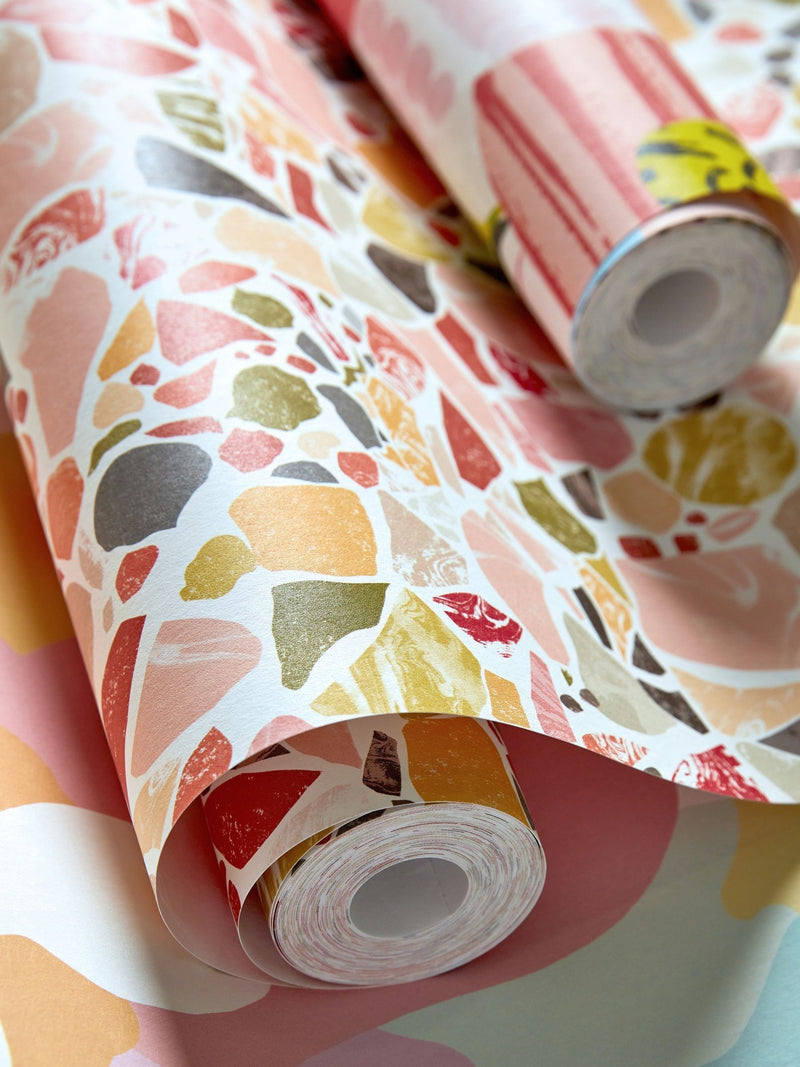 Ohpopsi Coral Crush Fragments wallpaper 10m, imported from the UK