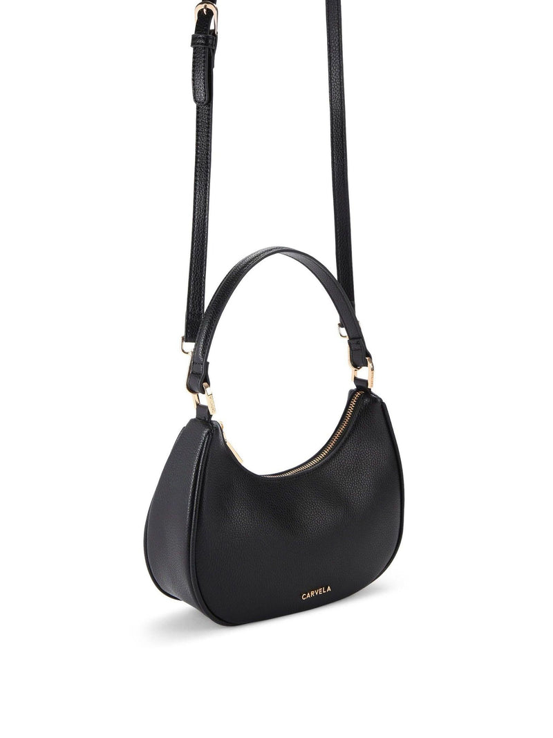 Carvela black leather scoop shoulder bag (British brand)