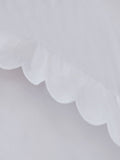 White scallop pillowcases 200 thread count cotton, imported from the UK