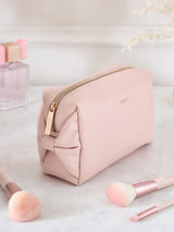 Next Pink Faux Leather Bow Detail Makeup Bag- Buy online at McGrocer