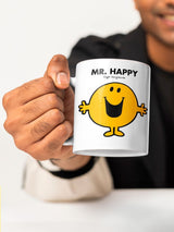 Next Star Editions Mr. Happy White Personalised Porcelain Mug- Buy online at McGrocer