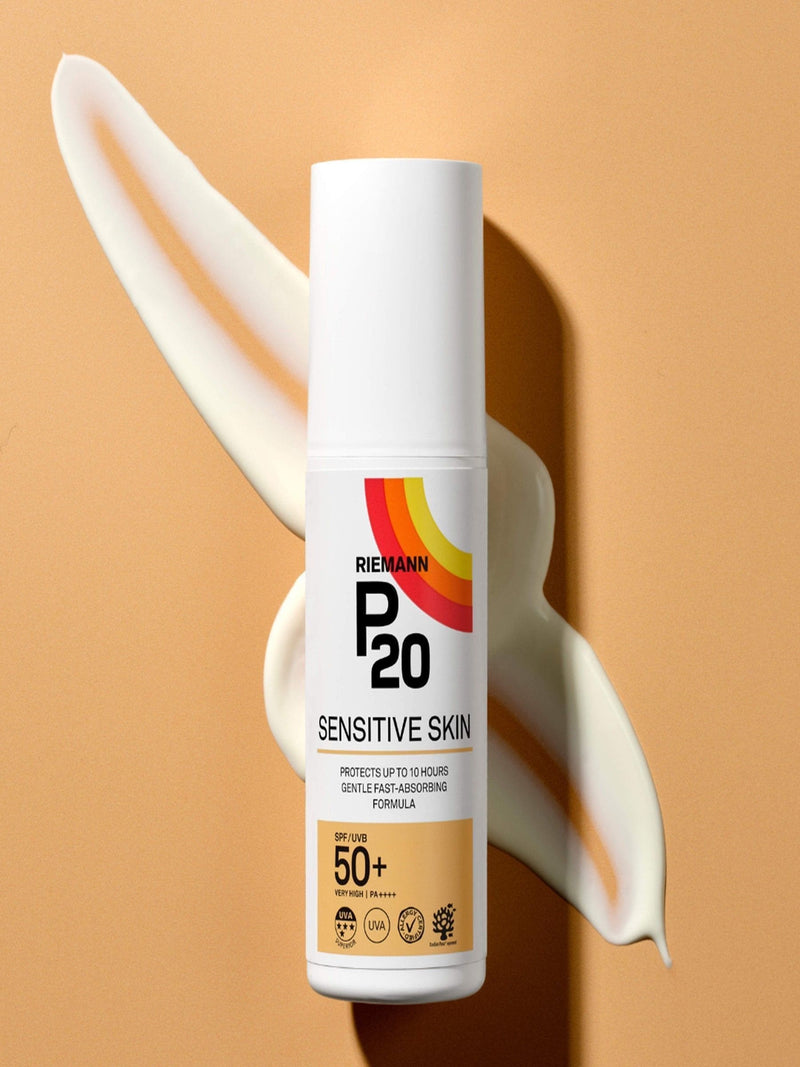 P20 sensitive skin suncream SPF50+ 100ml - British product