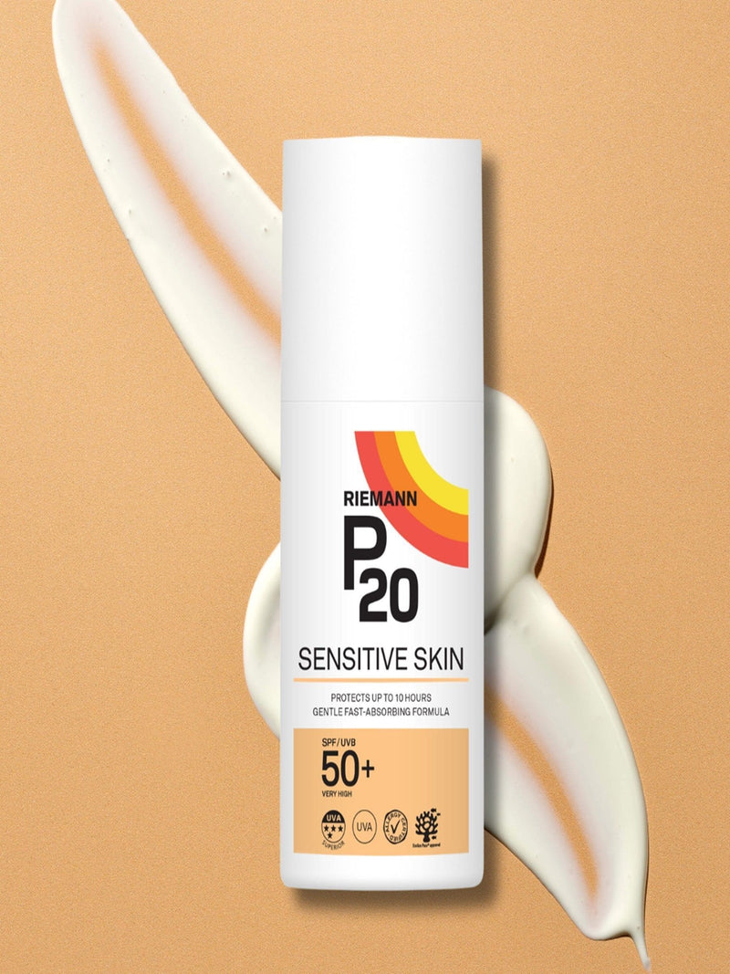 Riemann P20 Sensitive Skin SPF 50+ sun cream, imported from the UK