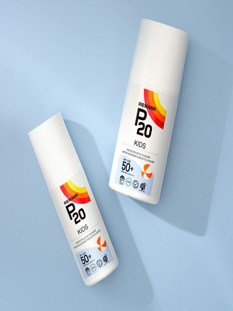 P20 kids SPF 50+ suncream, imported from the UK