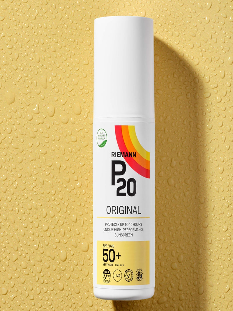 P20 Original SPF 50+ Oil Spray Suncream 100ml, imported from the UK