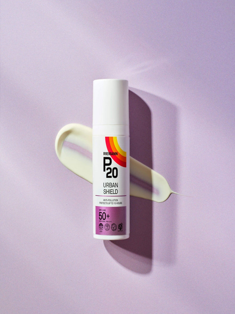 P20 Urban Shield Anti Pollution SPF 50+ sunscreen, imported from the UK