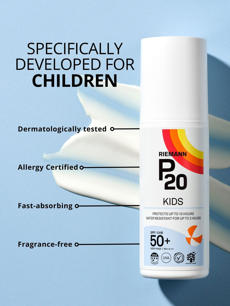 P20 Kids SPF 50+ Suncream 200ml, imported from the UK