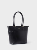 Osprey London Kellie black leather tote bag, imported from the UK