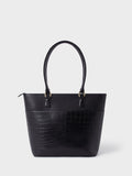 Osprey London Kellie black leather tote bag, imported from the UK