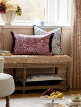 Next Voyage Maison Ruby Hettie Printed Ruched Fringe Cushion- Buy online at McGrocer