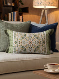 Voyage Maison printed fringe cushion Sage Kari 40x60cm (British brand)