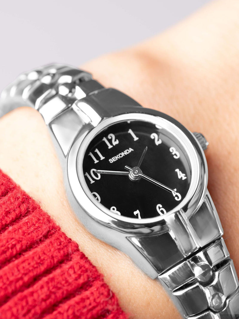 Sekonda Silver Newton analogue watch 19mm (British brand)