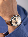 Sekonda Mens Archer 40mm Analogue Watch With Silver Case And Leather Strap With Dial