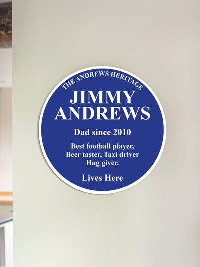 Next Jonnys Sister Personalised Blue Heritage Plaque- Buy online at McGrocer