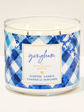 Bath & Body Works Gingham 3 wick candle with fresh tea, lemon and herbs scent 411g - British product
