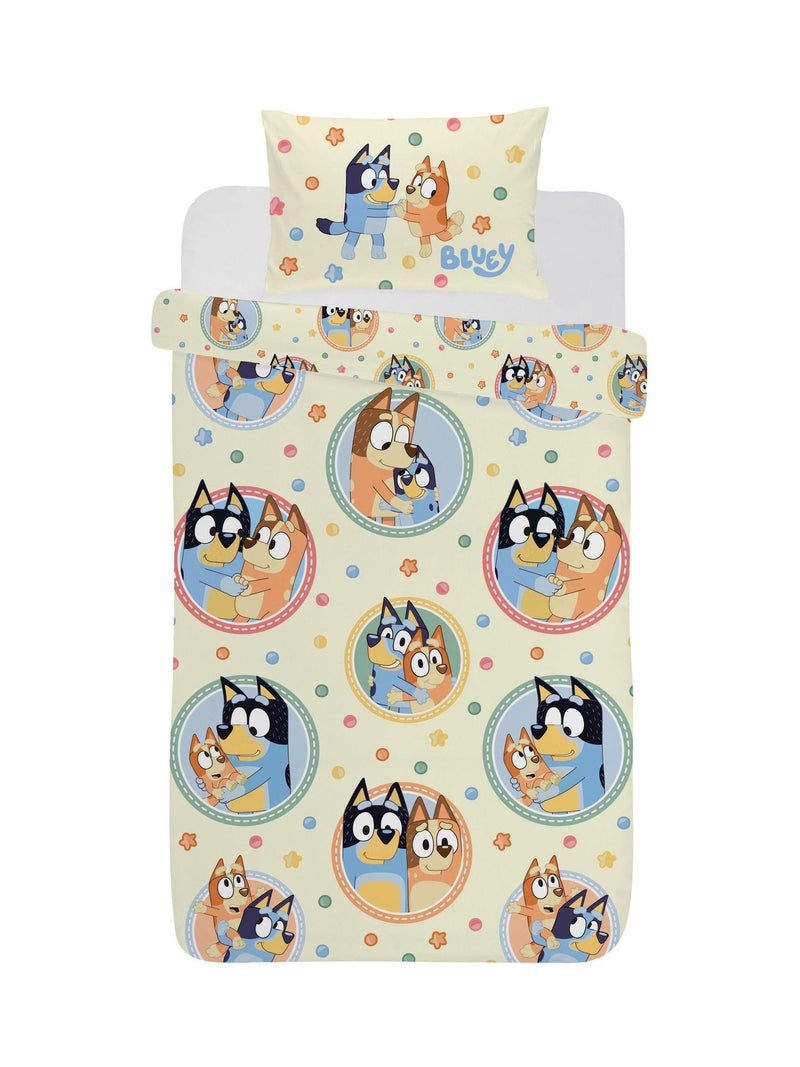 Bluey Multi Reversible Single Duvet Cover and Pillowcase Set - British product